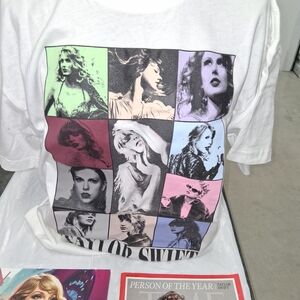 Taylor Swift The Eras Tour Graphic Print White T-Shirt